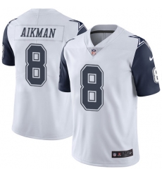 Youth Nike Dallas Cowboys #8 Troy Aikman Limited White Rush Vapor Untouchable NFL Jersey