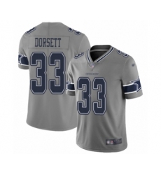 Men's Dallas Cowboys #33 Tony Dorsett Limited Gray Inverted Legend Football Jersey