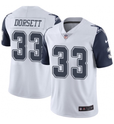 Men's Nike Dallas Cowboys #33 Tony Dorsett Limited White Rush Vapor Untouchable NFL Jersey