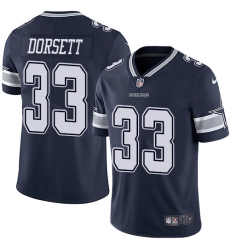 Youth Nike Dallas Cowboys #33 Tony Dorsett Navy Blue Team Color Vapor Untouchable Limited Player NFL Jersey
