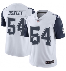 Men's Nike Dallas Cowboys #54 Chuck Howley Limited White Rush Vapor Untouchable NFL Jersey