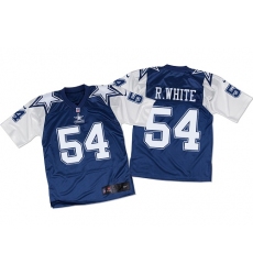 Men's Nike Dallas Cowboys #54 Randy White Elite Navy/White Throwback NFL Jersey