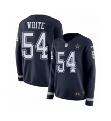 Women's Nike Dallas Cowboys #54 Randy White Limited Navy Blue Therma Long Sleeve NFL Jersey