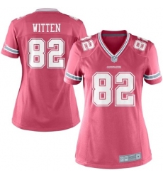 Women's Nike Dallas Cowboys #82 Jason Witten Game Pink NFL Jersey