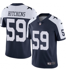 Youth Nike Dallas Cowboys #59 Anthony Hitchens Navy Blue Throwback Alternate Vapor Untouchable Limited Player NFL Jersey