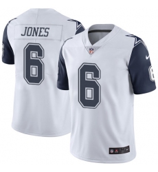 Men's Nike Dallas Cowboys #6 Chris Jones Limited White Rush Vapor Untouchable NFL Jersey