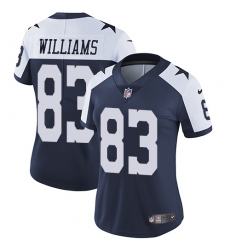 Women's Nike Dallas Cowboys #83 Terrance Williams Elite Navy Blue Throwback Alternate NFL Jersey