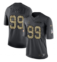 Men's Nike Dallas Cowboys #99 Charles Tapper Limited Black 2016 Salute to Service NFL Jersey