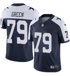 Men's Nike Dallas Cowboys #79 Chaz Green Navy Blue Throwback Alternate Vapor Untouchable Limited Player NFL Jersey