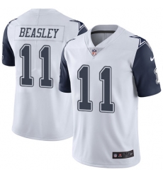 Men's Nike Dallas Cowboys #11 Cole Beasley Limited White Rush Vapor Untouchable NFL Jersey