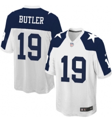 Men's Nike Dallas Cowboys #19 Brice Butler Game White Throwback Alternate NFL Jersey