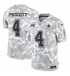 Men's Dallas Cowboys #4 Dak Prescott 2024 Arctic Camo Salute To Service Limited Stitched Football Jersey