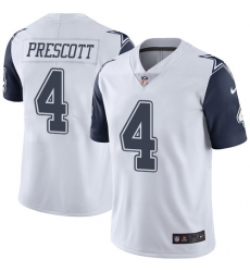 Men's Nike Dallas Cowboys #4 Dak Prescott Limited White Rush Vapor Untouchable NFL Jersey