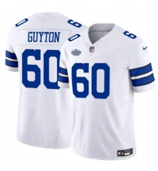 Men's Dallas Cowboys #60 Tyler Guyton White 2024 F.U.S.E With Dradt Vapor Untouchable Limited Stitched Football Jersey