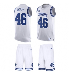 Men's Nike Dallas Cowboys #46 Alfred Morris Limited White Tank Top Suit NFL Jersey