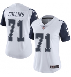 Women's Nike Dallas Cowboys #71 La'el Collins Limited White Rush Vapor Untouchable NFL Jersey