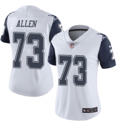 Women's Nike Dallas Cowboys #73 Larry Allen Limited White Rush Vapor Untouchable NFL Jersey