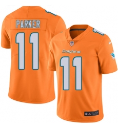 Men's Nike Miami Dolphins #11 DeVante Parker Limited Orange Rush Vapor Untouchable NFL Jersey