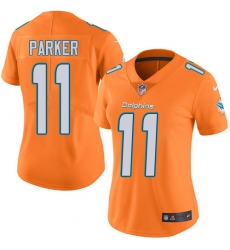 Women's Nike Miami Dolphins #11 DeVante Parker Limited Orange Rush Vapor Untouchable NFL Jersey