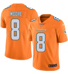 Men's Nike Miami Dolphins #8 Matt Moore Elite Orange Rush Vapor Untouchable NFL Jersey