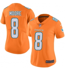 Women's Nike Miami Dolphins #8 Matt Moore Limited Orange Rush Vapor Untouchable NFL Jersey