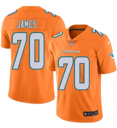 Men's Nike Miami Dolphins #70 Ja'Wuan James Elite Orange Rush Vapor Untouchable NFL Jersey