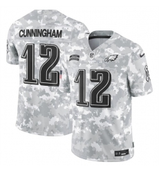 Men's Philadelphia Eagles #12 Randall Cunningham 2024 F.U.S.E Arctic Camo Salute To Service Limited Stitched Football Jersey