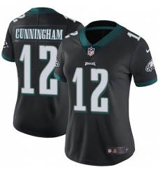 Women's Nike Philadelphia Eagles #12 Randall Cunningham Black Alternate Vapor Untouchable Limited Player NFL Jersey