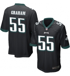 Men's Nike Philadelphia Eagles #55 Brandon Graham Game Black Alternate NFL Jersey