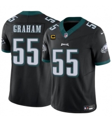 Men's Philadelphia Eagles #55 Brandon Graham Black F.U.S.E With 4-Star C Vapor Untouchable Limited Football Stitched Jersey