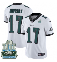 Men's Nike Philadelphia Eagles #17 Alshon Jeffery White Vapor Untouchable Limited Player Super Bowl LII Champions NFL Jersey