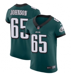 Men's Nike Philadelphia Eagles #65 Lane Johnson Midnight Green Team Color Vapor Untouchable Elite Player NFL Jersey