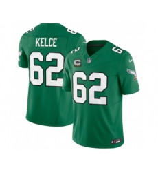 Youth Philadelphia Eagles #62 Jason Kelce Green 2023 F.U.S.E. C Stitched Football Jersey