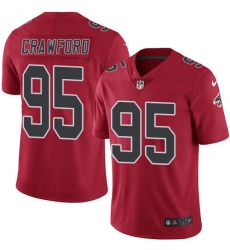 Youth Nike Atlanta Falcons #95 Jack Crawford Limited Red Rush Vapor Untouchable NFL Jersey