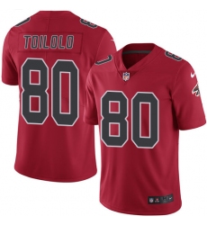 Youth Nike Atlanta Falcons #80 Levine Toilolo Limited Red Rush Vapor Untouchable NFL Jersey