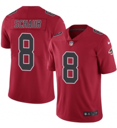 Men's Nike Atlanta Falcons #8 Matt Schaub Limited Red Rush Vapor Untouchable NFL Jersey