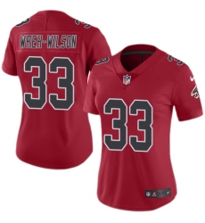 Women's Nike Atlanta Falcons #33 Blidi Wreh-Wilson Limited Red Rush Vapor Untouchable NFL Jersey