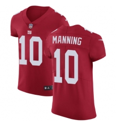 Men's Nike New York Giants #10 Eli Manning Red Alternate Vapor Untouchable Elite Player NFL Jersey