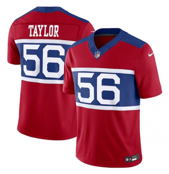 Men's New York Giants #56 Lawrence Taylor Century Red Alternate Vapor F.U.S.E. Limited Football Stitched Jersey