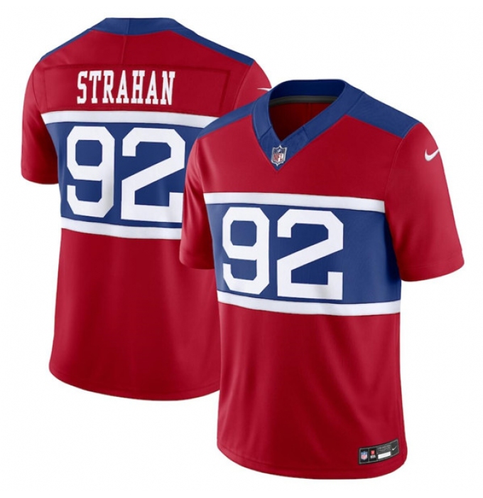Men's New York Giants #92 Michael Strahan Century Red Alternate Vapor F.U.S.E. Limited Football Stitched Jersey