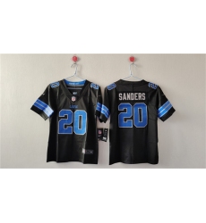 Women's Detroit Lions #20 Barry Sanders Black Vapor Football Stitched Jersey(Run Smaller)