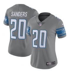 Women's Nike Detroit Lions #20 Barry Sanders Limited Steel Rush Vapor Untouchable NFL Jersey