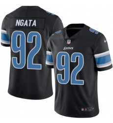 Men's Nike Detroit Lions #92 Haloti Ngata Limited Black Rush Vapor Untouchable NFL Jersey