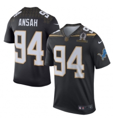 Men's Nike Detroit Lions #94 Ziggy Ansah Elite Black Team Irvin 2016 Pro Bowl NFL Jersey