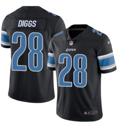 Youth Nike Detroit Lions #28 Quandre Diggs Limited Black Rush Vapor Untouchable NFL Jersey