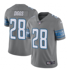 Youth Nike Detroit Lions #28 Quandre Diggs Limited Steel Rush Vapor Untouchable NFL Jersey