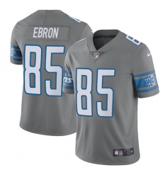 Men's Nike Detroit Lions #85 Eric Ebron Limited Steel Rush Vapor Untouchable NFL Jersey