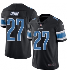 Men's Nike Detroit Lions #27 Glover Quin Limited Black Rush Vapor Untouchable NFL Jersey