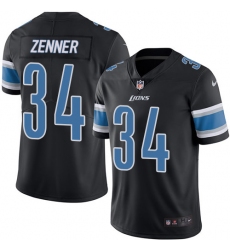 Youth Nike Detroit Lions #34 Zach Zenner Limited Black Rush Vapor Untouchable NFL Jersey