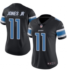 Women's Nike Detroit Lions #11 Marvin Jones Jr Limited Black Rush Vapor Untouchable NFL Jersey